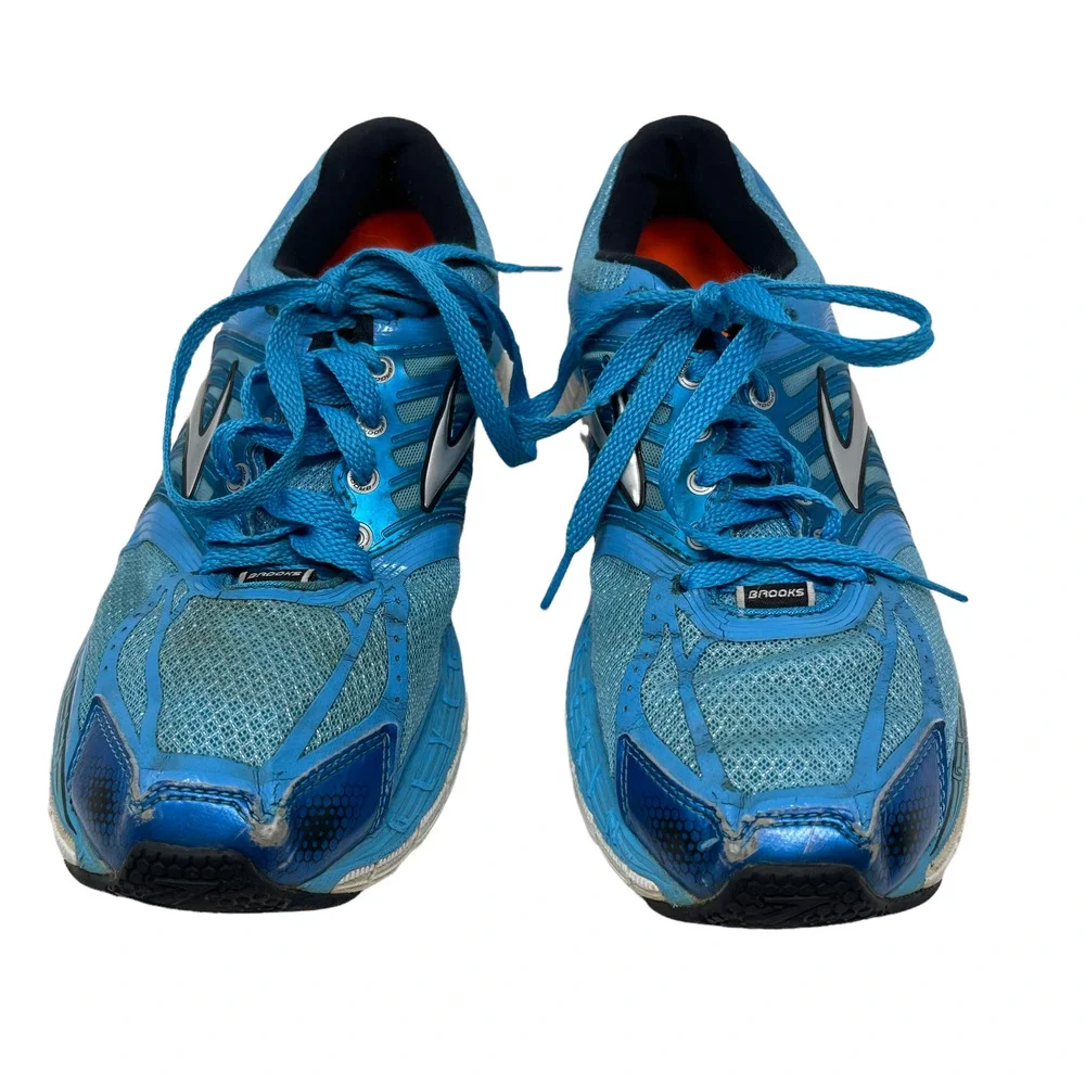 Brooks Glycerin 11 Blue Black Running Shoes Sneakers 1201372A560 Women 10 Narrow